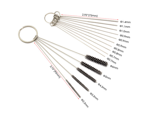 MEELYHOME 1 Set Airbrush Spray Guns Nozzle Cleaning Kit Needle & Brush