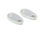 Rear Rail Block Off Indicator Turn Signal Adapter Plates for Harley Davidsons - Brushed Aluminium