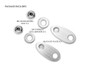 Rear Rail Block Off Indicator Turn Signal Adapter Plates for Harley Davidsons - Brushed Aluminium