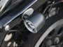 Rear Rail Block Off Indicator Turn Signal Adapter Plates for Harley Davidsons - Brushed Aluminium