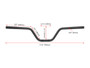 Ape Motorbike Handlebars- 22mm (7/8") for Scramblers, Brat Bikes & Street Bikes - Black Alloy