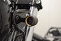 Black with Gold Bezel Mini LED Motorbike Indicators - CNC Aluminium - PAIR