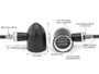Black with Chrome Bezel Mini LED Motorbike Indicators - CNC Aluminium - PAIR