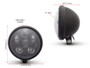 Gloss Black 6" Projector 6 x LED Motorbike Headlight for Custom Retro Project