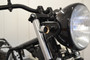 Chrome Mini LED Motorbike Indicators - CNC Aluminium with Brass Bezel - PAIR