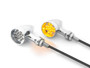 LED Indicators Chrome Steel for Vintage Retro Custom Bike Project