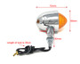 Motorbike Indicators Turn Signals Retro Classic Custom Bikes Trikes - Chrome Metal