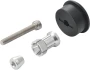 PAIR of Aluminium Bar End Mirror Adaptors