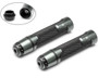 Grey Motorbike Hand Grips & Bar Ends for 22mm bars - Anodised Aluminium - High Quality