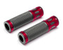 Red Motorbike Hand Grips for 22mm bars - Anodised Aluminium - High Quality