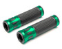 Green Motorbike Hand Grips for 22mm bars - Anodised Aluminium - High Quality