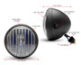 Motorbike 7.7" Headlight with Contrast Cut Prison Grill - 55W for Custom Retro Project