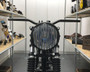 Motorbike 7.7" Headlight with Contrast Cut Prison Grill - 55W for Custom Retro Project