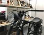 Motorbike 7.7" Headlight with Contrast Cut Prison Grill - 55W for Custom Retro Project