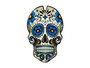 PUIG SKULL TANK PAD BLUE - 3673A - INDIAN FTR SPORT