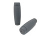Grey Ribbed Hand Grips - Soft Touch for 22mm (7/8") Handlebars