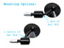 Pair of High Quality Motorcycle Motorbike Trike CNC Machined Black Aluminium Round Bar End Mirrors