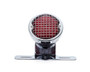 Retro LED Stop Tail Driving Light with Vintage Mesh Grill - Chrome
