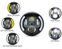 Motorcycle LED Headlight 7 Inch Insert with Indicators and Daytime Running Lights