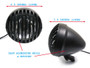 Motorbike Motorcycle 6 1/2" 6.5" Gloss Black Aluminium Universal Prison Style Custom Bike Headlight