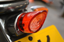 Round Pointy E-Marked Red LED Motorcycle Motorbike Stop & Tail Light