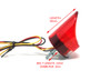 Round Pointy E-Marked Red LED Motorcycle Motorbike Stop & Tail Light