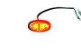 Pair of Fairing Bodywork Flush Mount Clear Lens Small Oval LED Indicators For Motorcycles Motorbikes Scooters