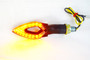 Black LED Open Eye Style Motorbike Motorcycle Scooter Slim Indicators / Turn Signals