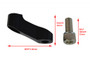 Pair of High Quality Black 6cm Long 10mm Thread Motorbike Mirror Extenders - 1 x Clockwise & 1 x Anticlockwise Thread