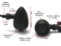 Matt Black Steel Torpedo Style LED Motorbike Indicators
