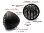 Universal Steel 6.75" Matt Black Prison Style Headlight