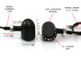 Black Aluminium Contrast Cut LED Motorcycle Motorbike Indicators / Turn Signals