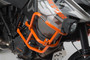 Upper crash bar for orig. KTM crash bar Orange. 1290 SAdv R / S (16-), 1090 Adv (16-).
