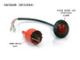 2" 50mm Very Bright Cafe Racer Flush Mount LED Stop / Tail Light Waterproof