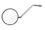Pair Round Black Scooter Moped Vespa Piaggio Sym Mirrors - Universal Fit - 8mm