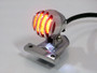 Polished Aluminium Silver Grill LED Custom Motorcycle Motorbike Stop / Tail Light