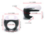 BLACK Universal Classic Cafe Racer Headlight Fairing Cowl with Clear Windshield