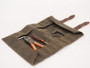 Khaki 0.5L Waxed Canvas Tool Roll Bag By Longride CUS125WKHA