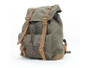 Khaki Waxed Canvas Backpack By Longride CUS4516WKHA