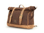 Brown 9.5L Waxed Canvas Multifit Saddlebag By Longride CUS133WBRO