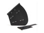 Black 11.6L Leather Swing Arm Bag By Longride CUS277