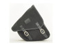 Black 7.6L Waxed Canvas Swing Arm Bag (Left) By Longride CUS274WBLA