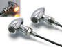 High Quality Chrome Mini Micro LED Motorcycle Motorbike Retro Indicators