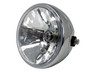 CHROME Steel 6.5" 6 1/2" 12V 35W E-marked Project Retro Motorbike Trike Headlight