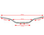 Silver Tapered Alloy 28mm Fat Bars Motocross Streetfighter Supermoto Scrambler