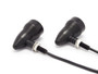 Matt Black Cone Shaped Aluminium Retro Vintage LED Indicators / Turn Signals with Smoked Lense