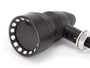 Matt Black Cone Shaped Aluminium Retro Vintage LED Indicators / Turn Signals with Smoked Lense