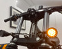 Matt Black Cone Shaped Aluminium Retro Vintage LED Indicators / Turn Signals with Smoked Lense