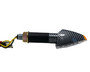 Carbon Look LED Indicators - Long Stem with Amber Tips