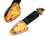 Carbon Look LED Indicators - Long Stem with Amber Tips